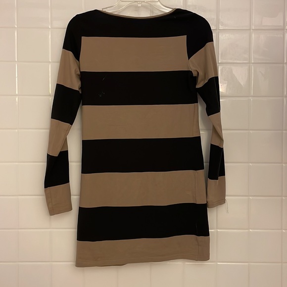 DIVIDED (by H&M) stripes dress or tunic, size 6. Colors tan and black. Stretchy - Picture 7 of 15